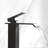 Waterfall Spout Lavatory Tap - Single Handle, Matte Black, Adjustable Temperature, Luxury Style Black Bathroom Spout, Faucet-128924266