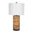 Angilia Boho Woven Seagrass Table Lamp - 26" Tall Rustic Accent Lamp with Linen Drum Shade - Natural Brown Finish for Bedroom, Living Room, or Office Decor