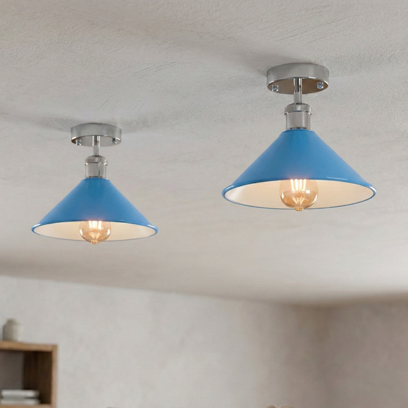 Chasteen Semi Flush Mount, Blue