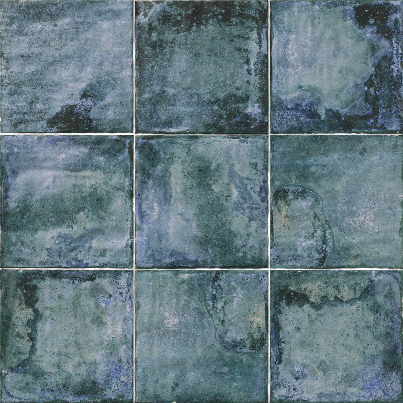 Carreau de céramique 8 po x 8 po Angela Harris Harbor, Bleu