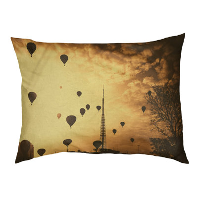 Coussin de créateur de ballons à air chaud sépia Burlingame
