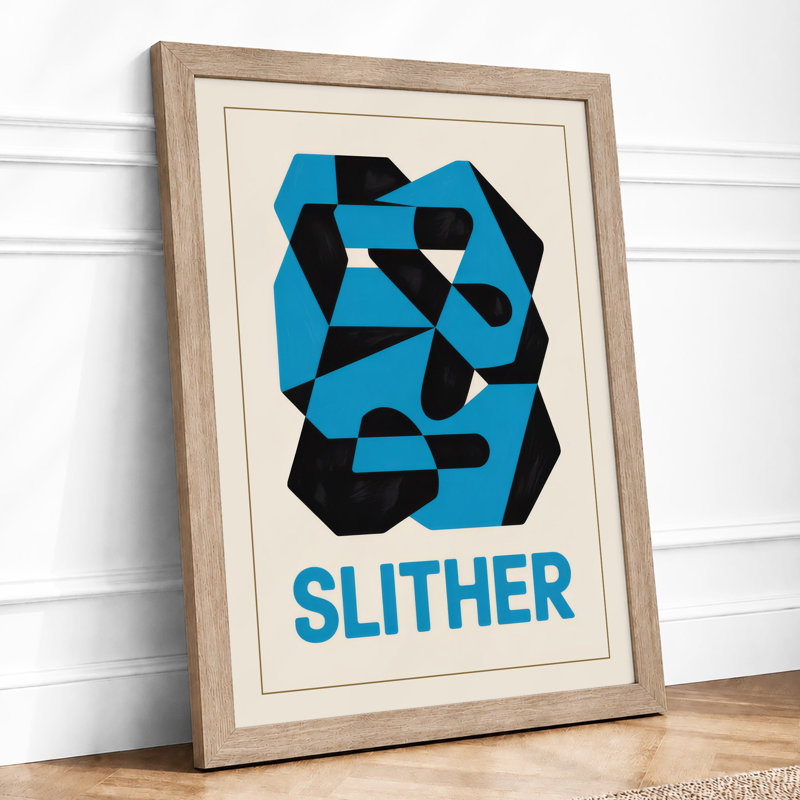 Slither Modern - Print, A1 - 84.1 x 59.4 cm, Oak