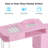 Manicure Nail Table For Nail Tech With Visible Display Desktop, Nail Workstation With Dust Collector, Wrist Cushion And 4 Large Drawers, Pink