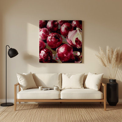 Vegetables Onion Red Red Metal Wall Art