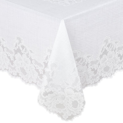 Rectangle Lace Vinyl Tablecloth