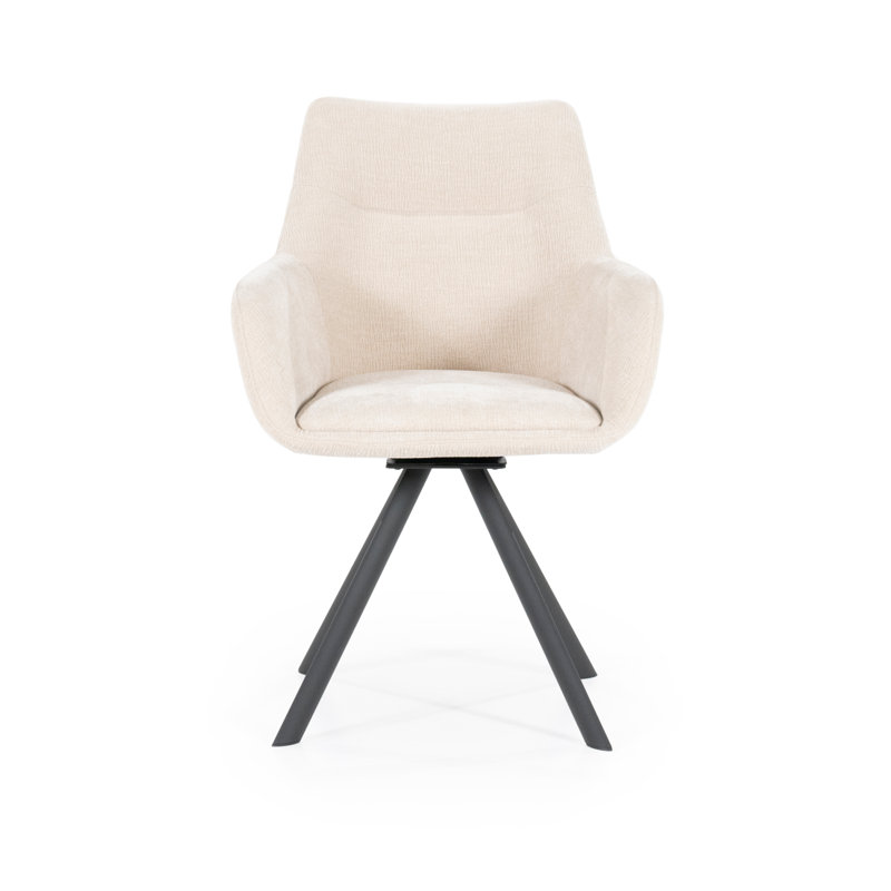 Accent Chair Swivel Armchair, Beige