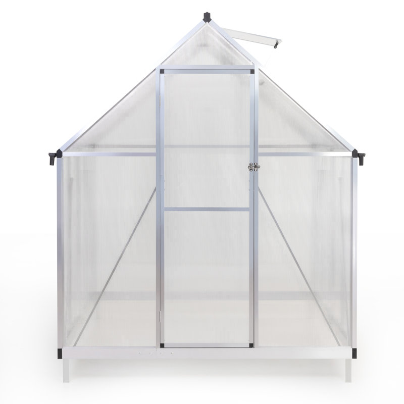 Serre en polycarbonate, H 68,9 po x l 70,5 po x P 88,5 po, Argent argent