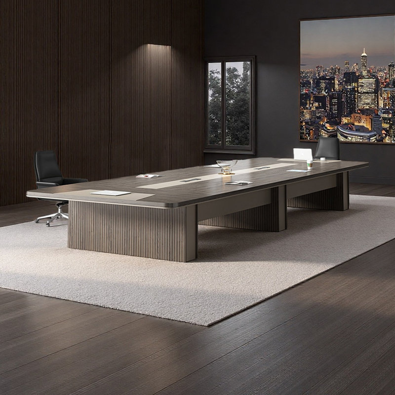 Table de conférence multi-personnes avec douille, H 29,52 po x L 188,97 po x l 59,05 po
