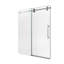 Porte de douche coulissante simple sans cadre l 56 à 60 po x H 72 po - verre trempé transparent de 5/16 po (8 mm), conception à dérivation avec finition chromée