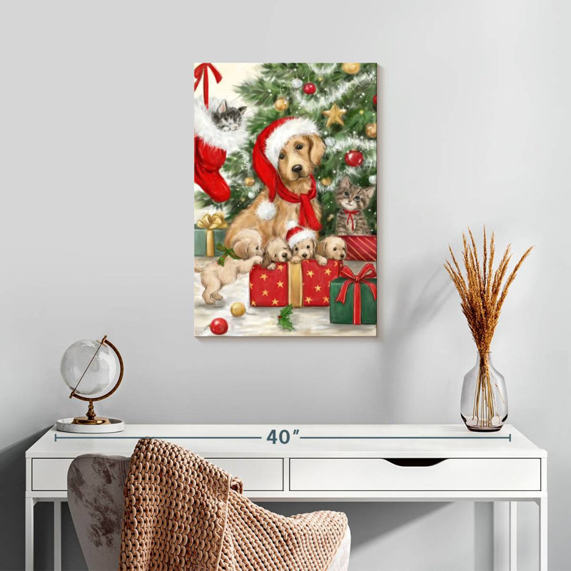 Lelend Christmas Dog And Cat, 24" H x 16" W