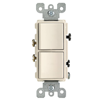 15-Amp Single Pole/3-Way Rocker Light Switch