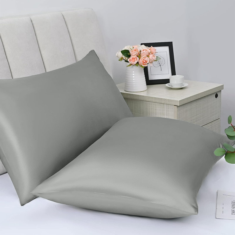 Filey Silk Pillowcase - Set of 2, Grey