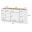 60'' Single Bathroom Vanity Base Only-95942031