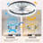 Ceiling Fan with Lights Dimmable LED