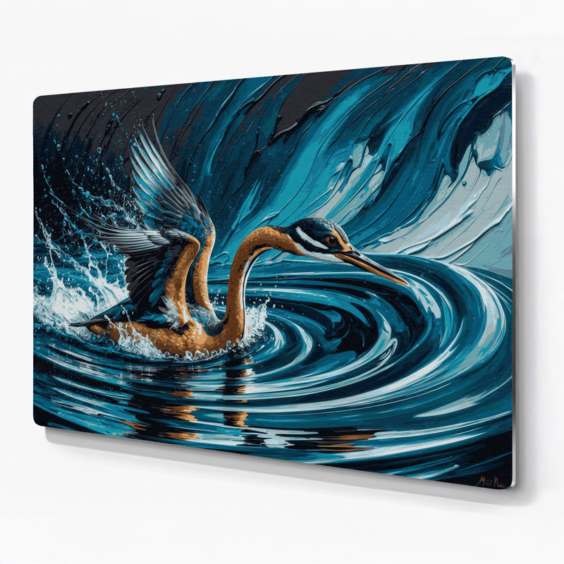 Art mural gris en faune sauvage, H 20 po x l 30 po