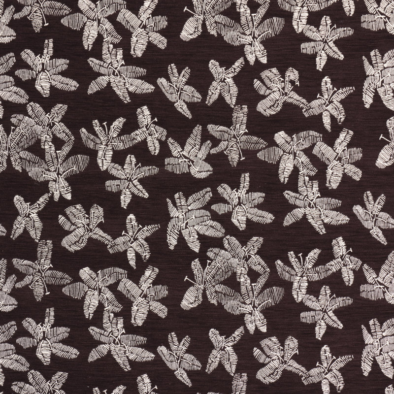 Tissu hibiscus Schumacher x Carole Z Hurley, Prune