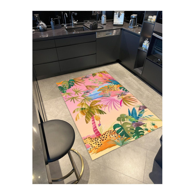Tapis décoratif tissé à la machine, Tapis de couloir 2 pi 6 po x 6 pi 7 po inclus
