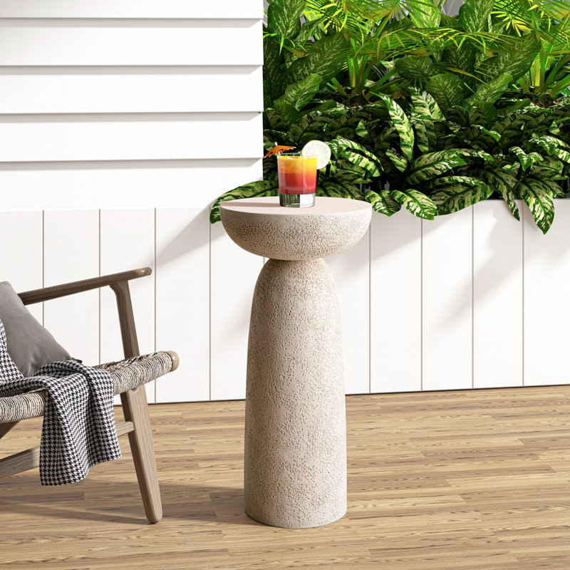 Table d'appoint Sleek Cylinder, Cream