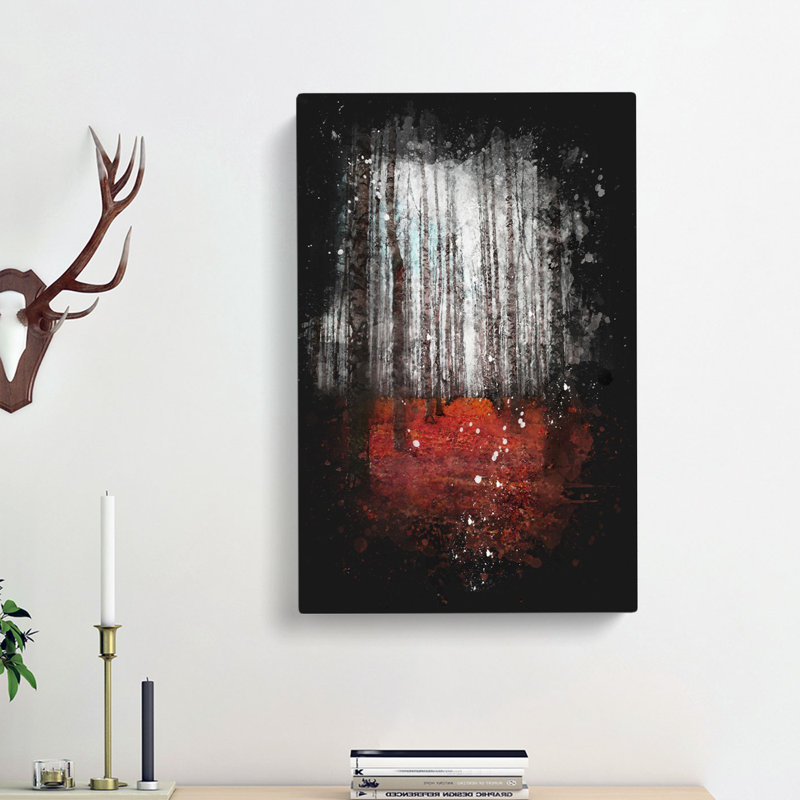 Rows Of Trees - Wrapped Canvas Painting, 60cm H x 40cm W x 3cm D