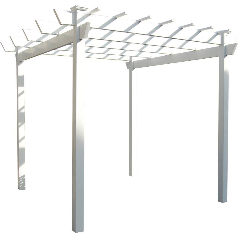 Kingston 7 Ft. W x 7 Ft. D Vinyl Pergola, White
