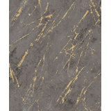 Bricks and More Collection Metallic Marble Motif Wallpaper Roll