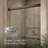 Revel Sliding Shower Door, 70-In H X 44-5/8 - 47-5/8-In W, With 1/4-In Thick Frosted Glass-50861478-69281854