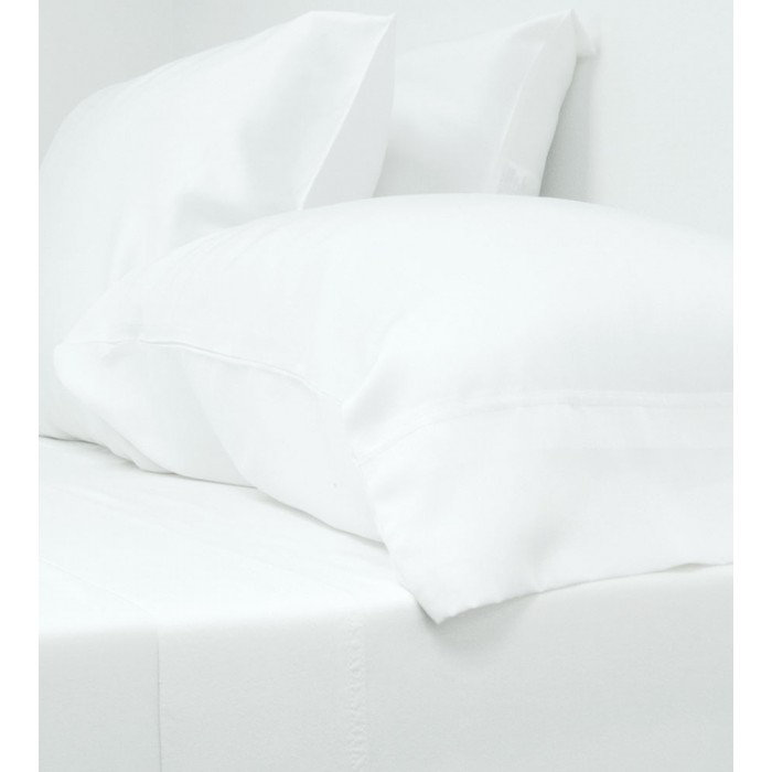 Rayon Twill Sheet Set, White, Split King Sheet Set +1 Fitted Sheet +1Pillowcases