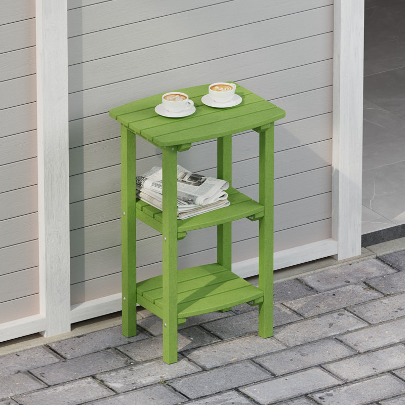 Classic 3-Shelf Side Table, Lime Green