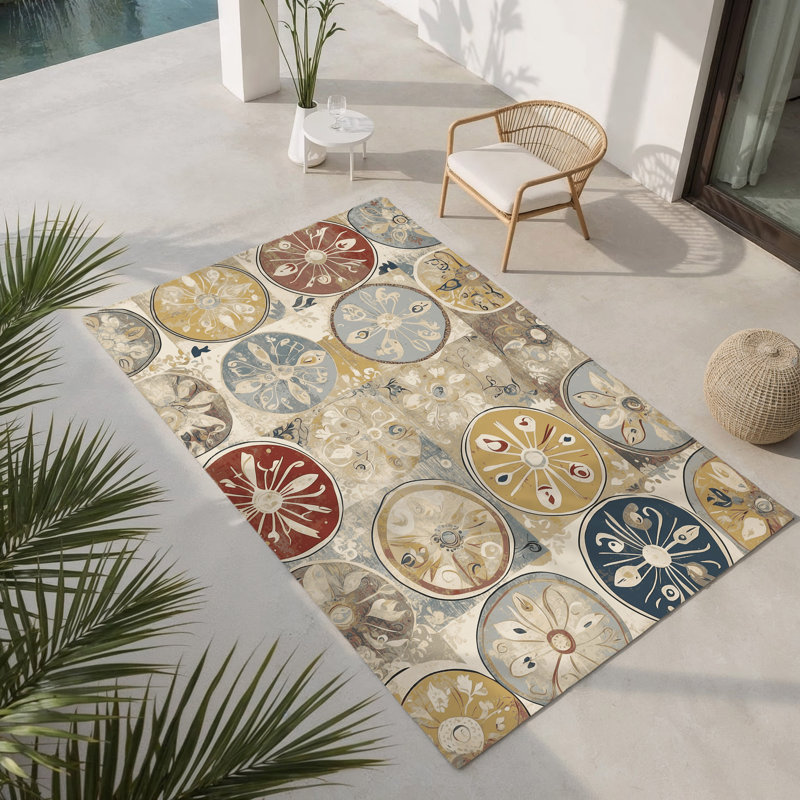 Funky Spark Indoor And Outdoor Area Rug, Rectangle 5' x 7'