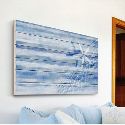 « starfish » par parvez taj,, reproduction d’art sur bois blanc