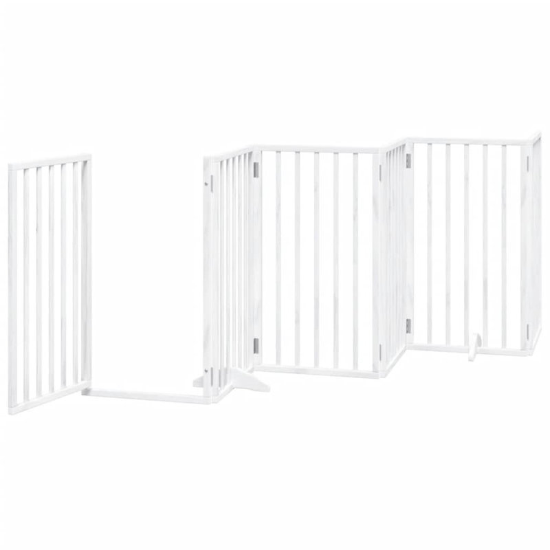 Chirezza Solid Wood Dog House Door, 90cm H x 600cm W x 2cm D, White