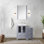 Meuble-lavabo gris foncé l 36 po x P 18,25 po avec armoire latérale, comptoir et robinet en céramique blanche, résistance aux égratignures, aux taches et aux chocs dans la salle de bain