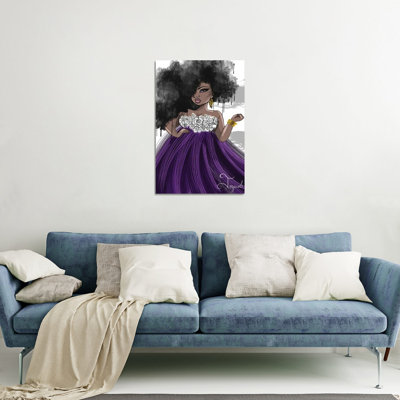 Jolie impression mauve sur verre acrylique