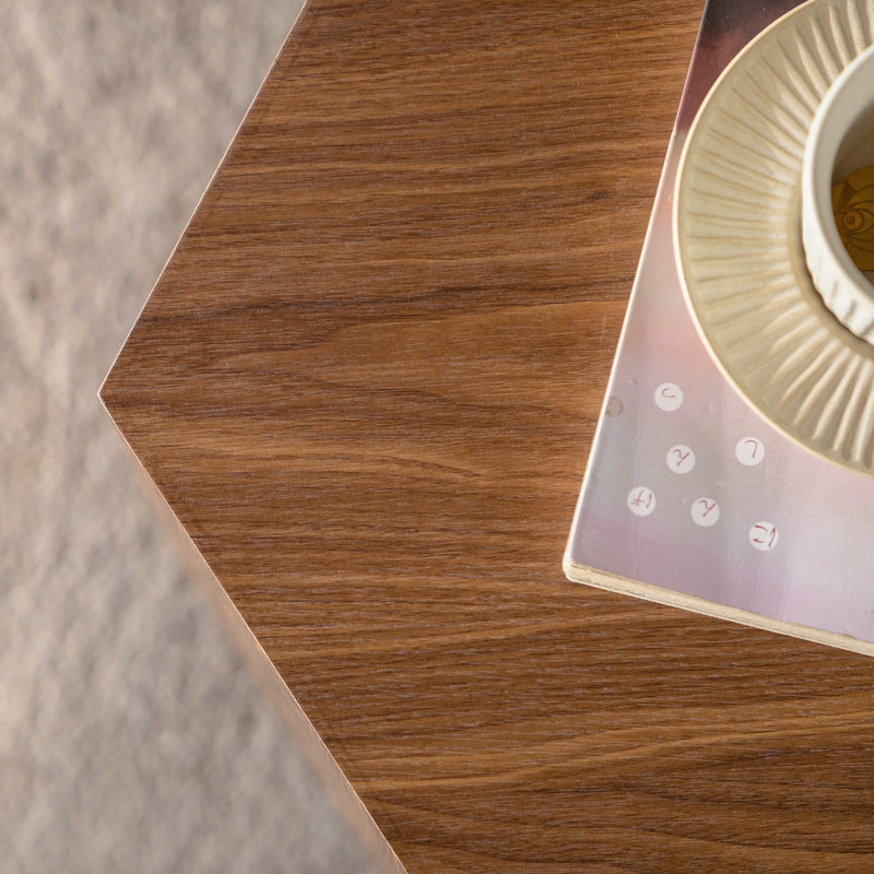 Table basse Hexagon, Brun