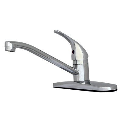 Wmf-8347Z-Cp - Hybrid Metal Deck Single Handle Kitchen Sink Faucet, Ceramic Cartridge, Less Spray Chrome Finish -  Wasserman Faucets