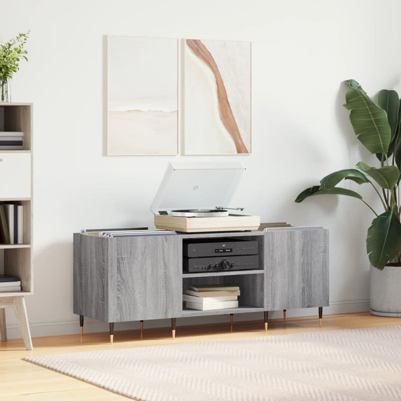 48cm H Media Cabinet, Grey Sonoma