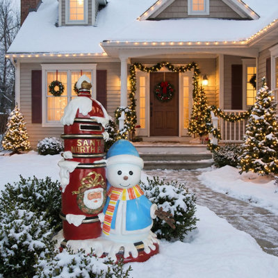 North Pole Snowman Mailbox Display