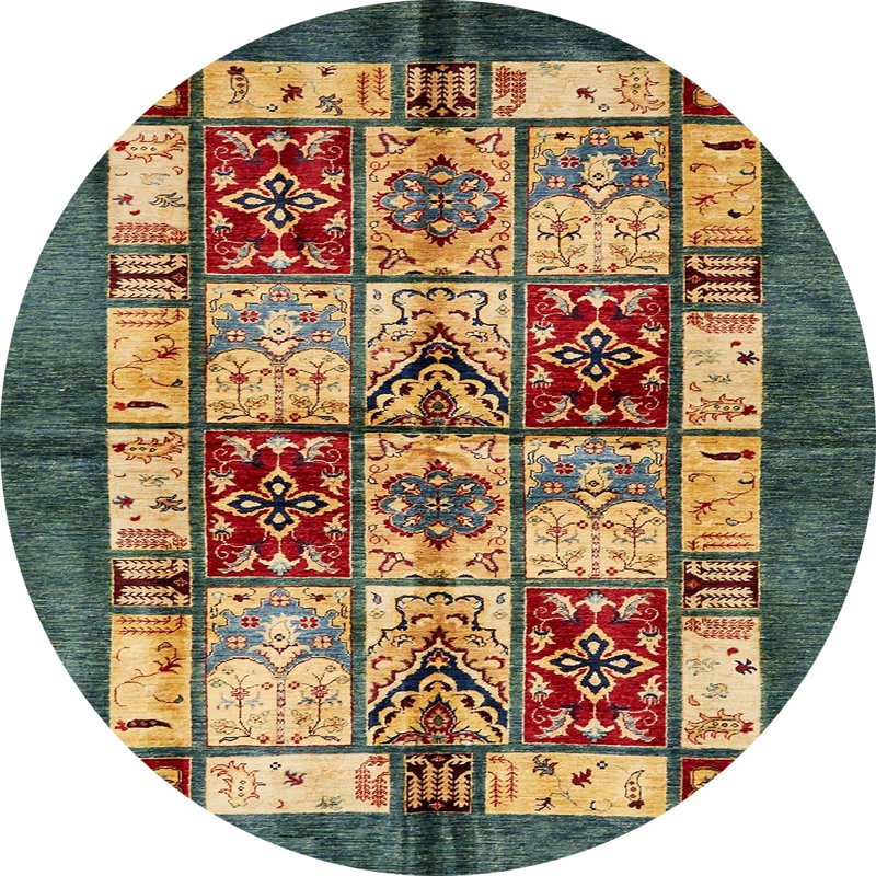 Tapis abstrait moderne 675, Rond 5 pi
