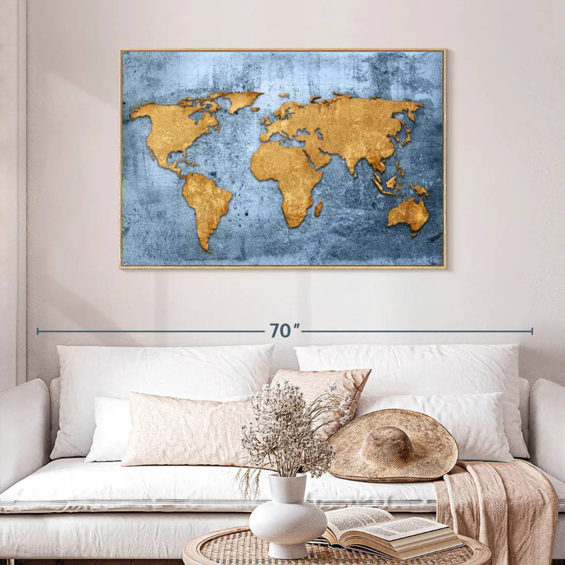 Azure World Luro, Cadre flottant en bois naturel, 46 po x 31 po