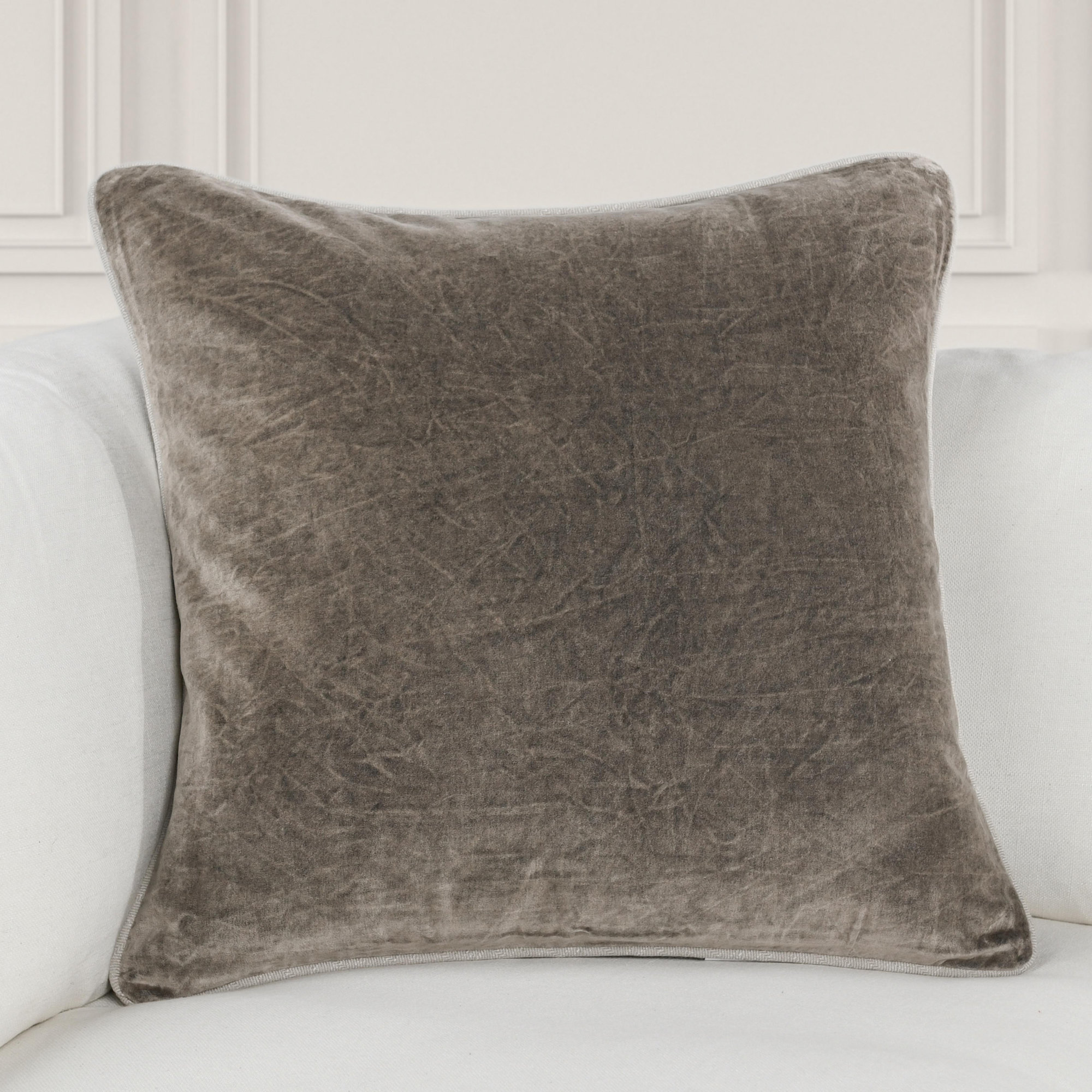 Goodall Throw Pillow, Square 22", Brown