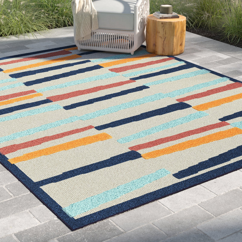 Berberia Geometric Indoor / Outdoor Rug, Rectangle 7'10" x 10'