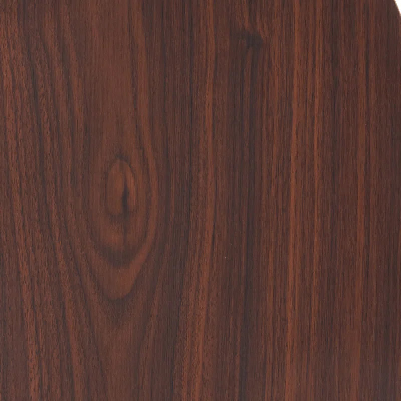 47.42'' Wide Modern Curved Sideboard Cabinet with Fluted Doors, Adjustable Shelf & Oval Top, Walnut Brown, Black Walnut