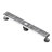 FINE FIXTURES Linear Shower Drain, 36 inch Slotted Grate Design, 10-Gauge 304 Stainless Steel, Center Outlet, Fast Drainage, Hair Strainer Included-126703032