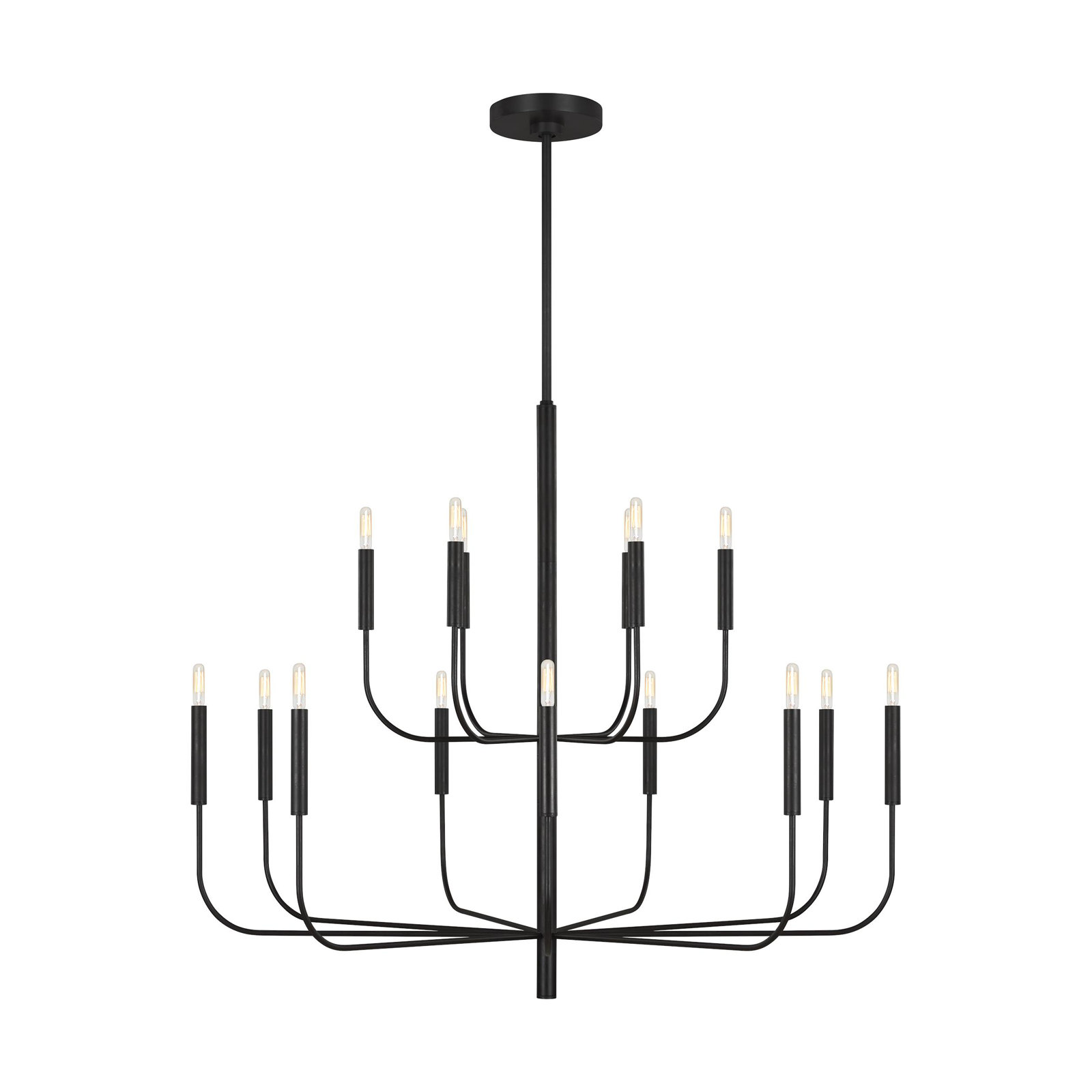 Tedder 15-Light Dimmable Tiered Chandelier , Aged Iron