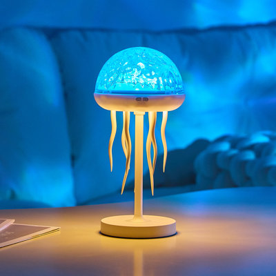 Jellyfish Lamps Projector RVB veilleuse avec 7 couleurs changeantes Galaxy Table de bureau portable Veilleuse pour salle de bain, couloir, décoration de chambre, cadeau d'anniversaire