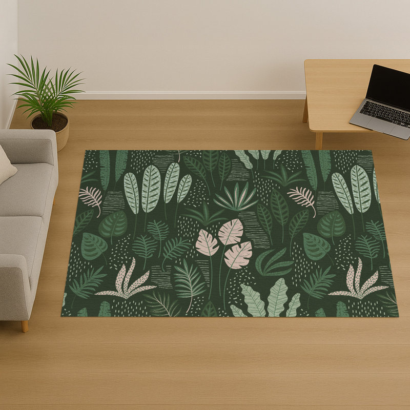 Floral Area Rug, Runner 70 x 140 cm
