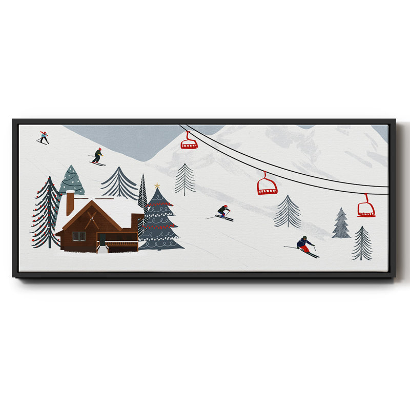 Ski Slope Collection D- Framed Canvas