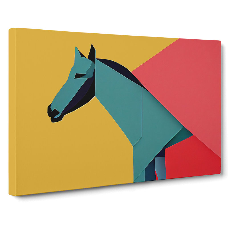 Eccentric Horse Abstract - Wrapped Canvas, 40cm H x 60cm W x 3cm D