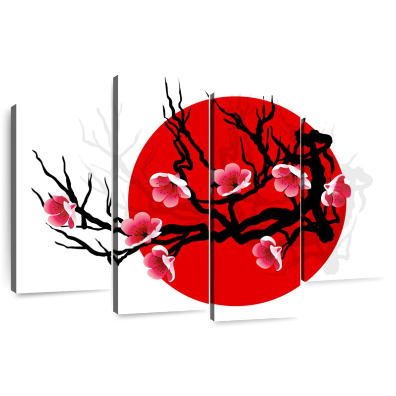 Harnek Blossom On Black, 27" H x 43" W