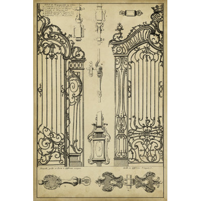 Vintage Gate I by J.F. Blondel - Wrapped Canvas Art Prints